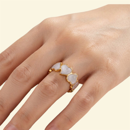 ANILLO WHITE HEARTS